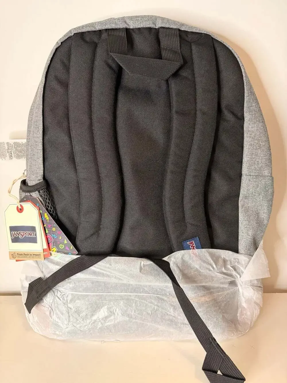 JanSport Cool Student Backpack Grey Letterman Poly